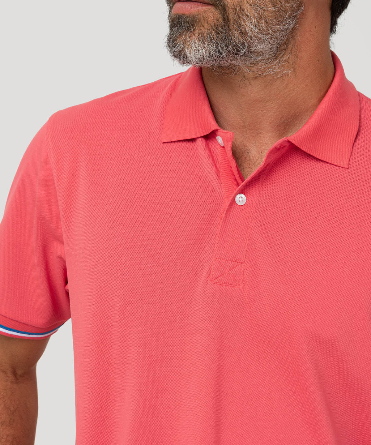 Polera Algodón Pima Hombre Mitchell Naranjo Rockford