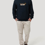 Polerón Algodón Pima Hombre Mallard Azul Rockford