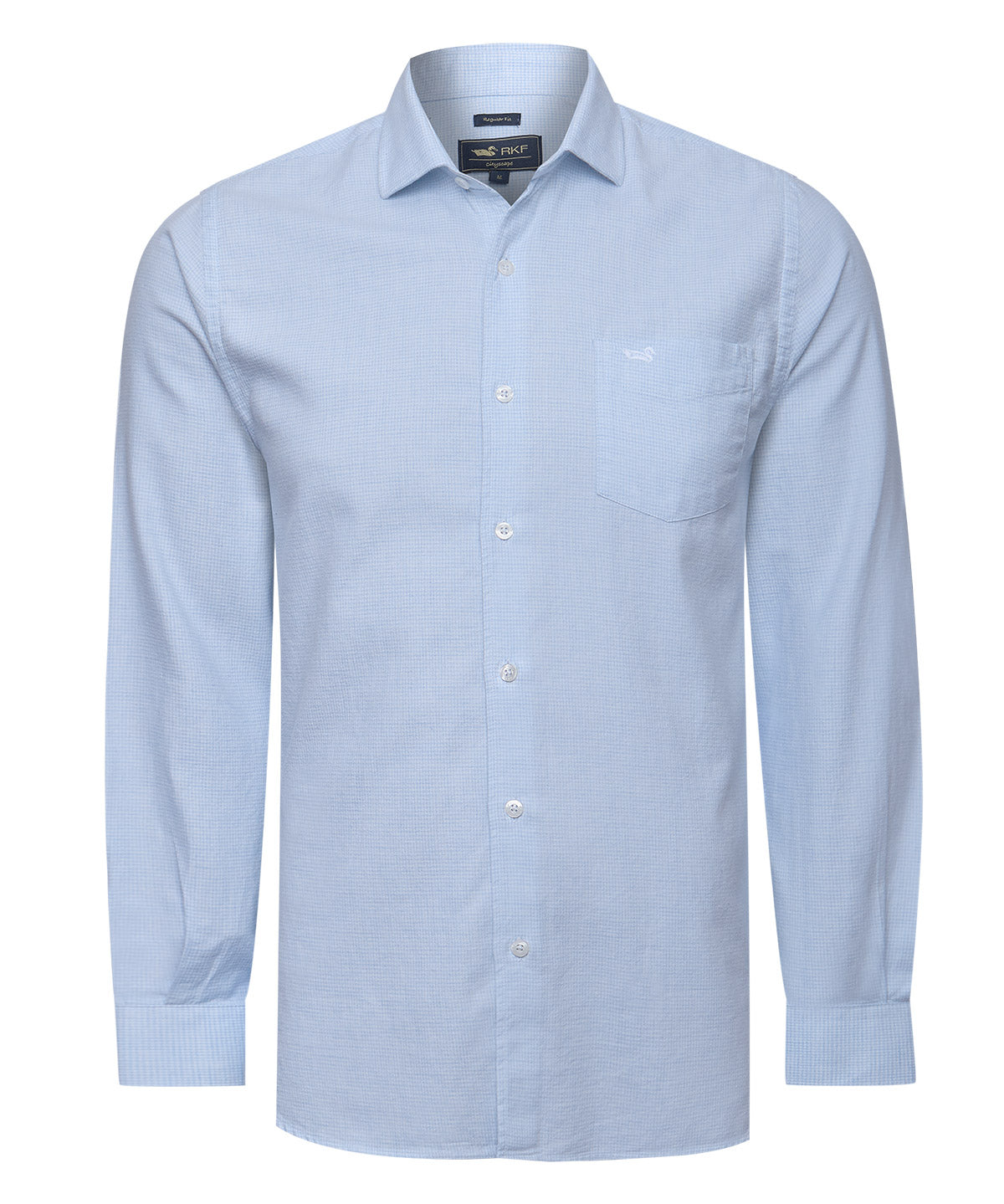 Camisa Algodón Hombre Flasquare Celeste Rockford