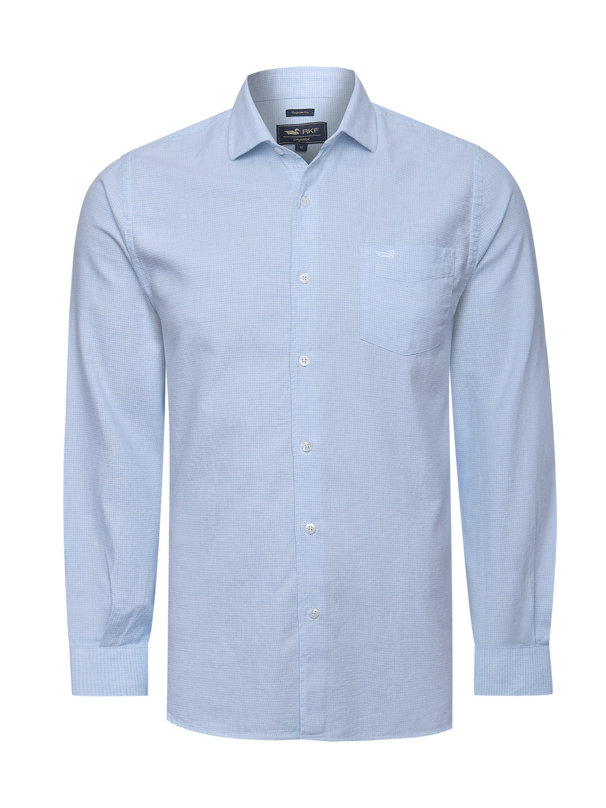 Camisa Algodón Hombre Flasquare Celeste Rockford