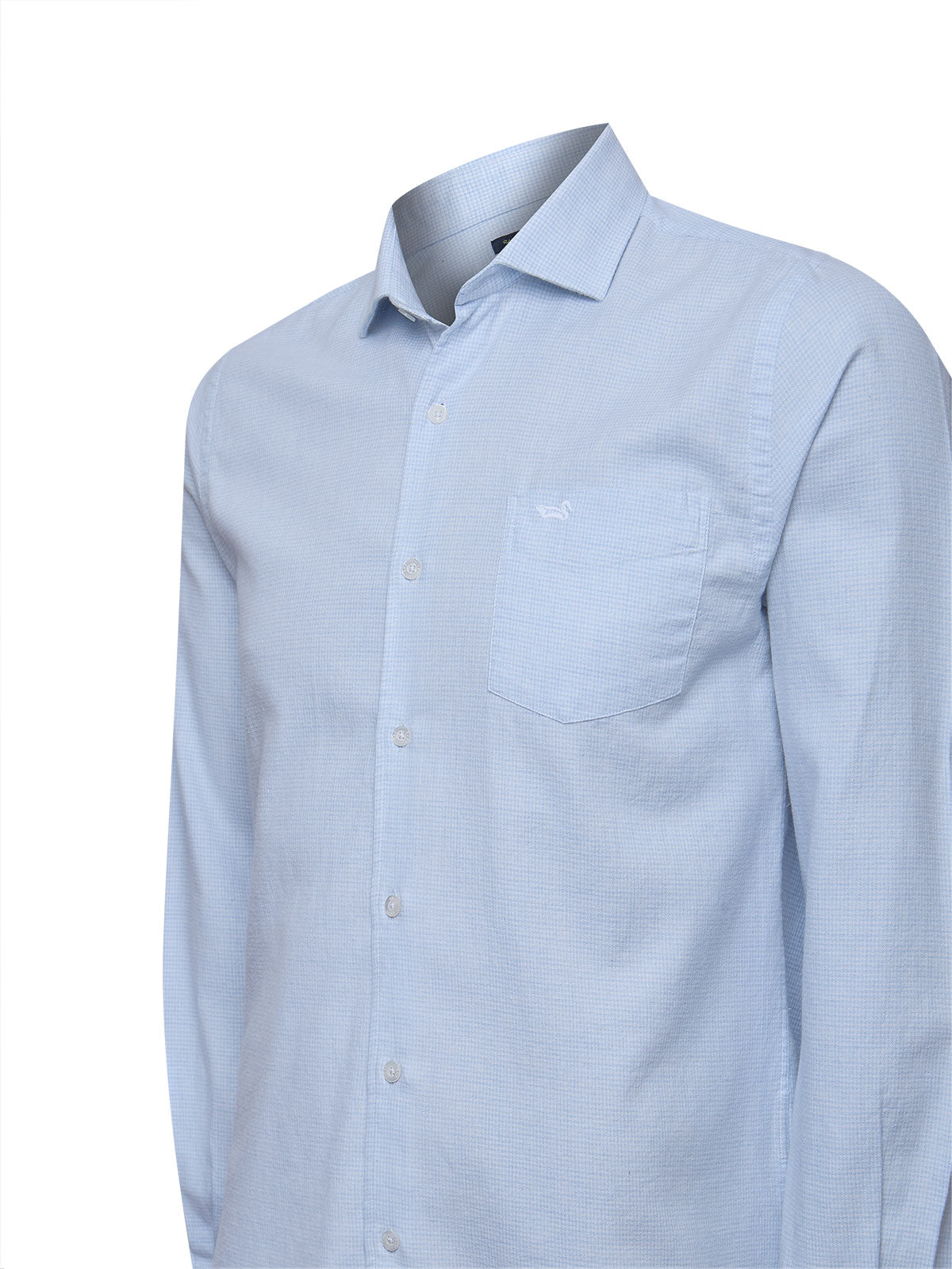 Camisa Algodón Hombre Flasquare Celeste Rockford