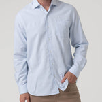 Camisa Algodón Hombre Flasquare Celeste Rockford