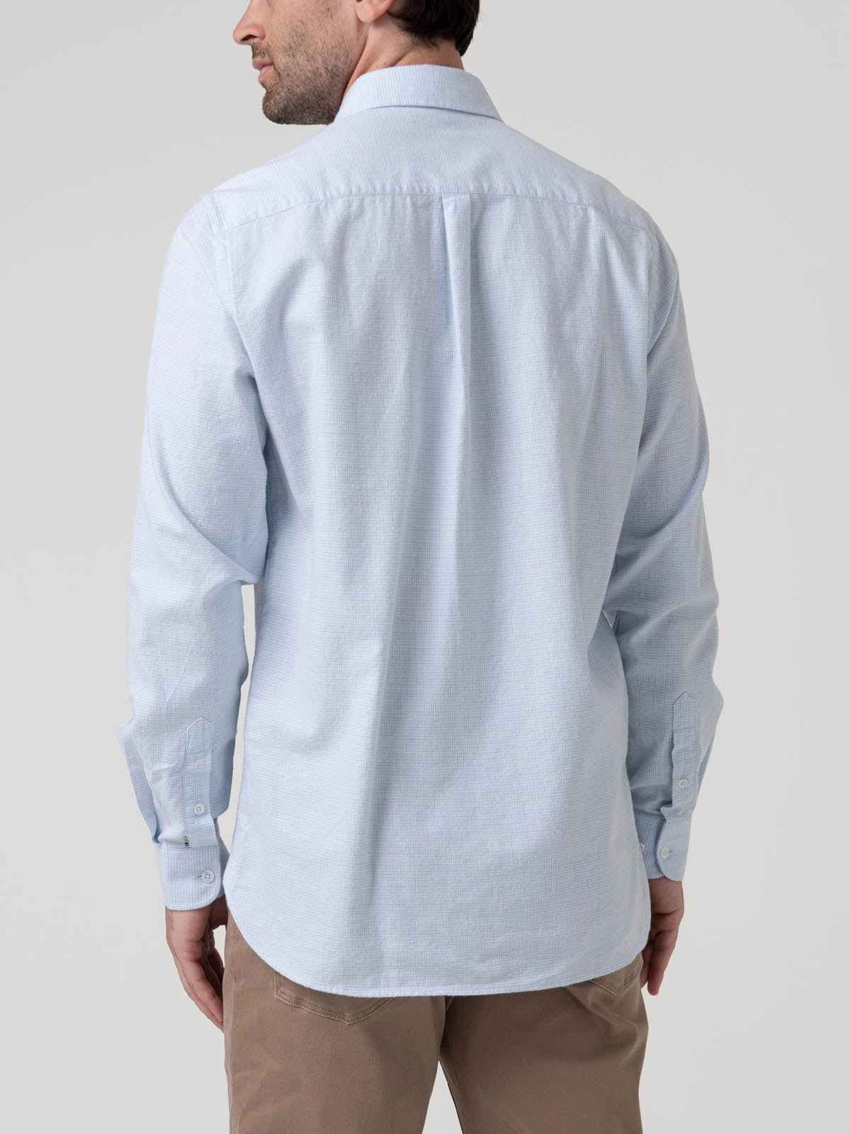 Camisa Algodón Hombre Flasquare Celeste Rockford