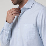 Camisa Algodón Hombre Flasquare Celeste Rockford