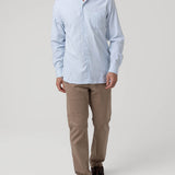 Camisa Algodón Hombre Flasquare Celeste Rockford
