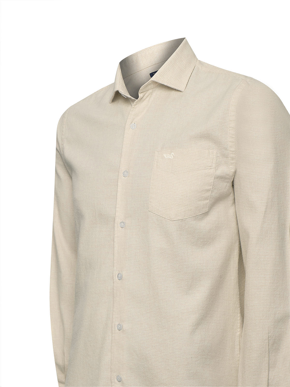 Camisa Algodón Hombre Flasquare Beige Rockford