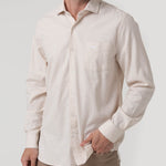 Camisa Algodón Hombre Flasquare Beige Rockford
