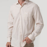 Camisa Algodón Hombre Flasquare Beige Rockford