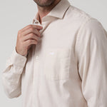 Camisa Algodón Hombre Flasquare Beige Rockford