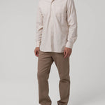 Camisa Algodón Hombre Flasquare Beige Rockford