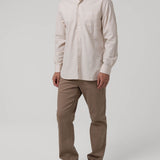 Camisa Algodón Hombre Flasquare Beige Rockford