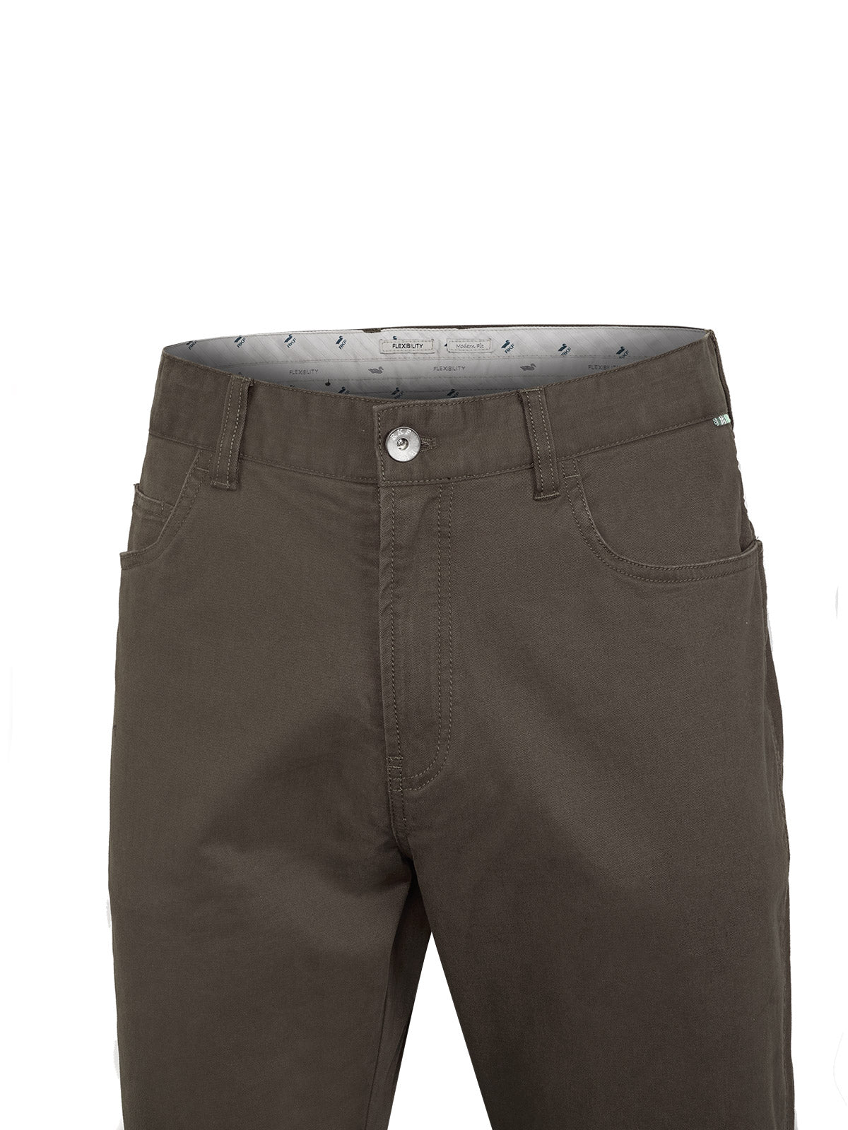 Pantalón Algodón Hombre Five Café Rockford
