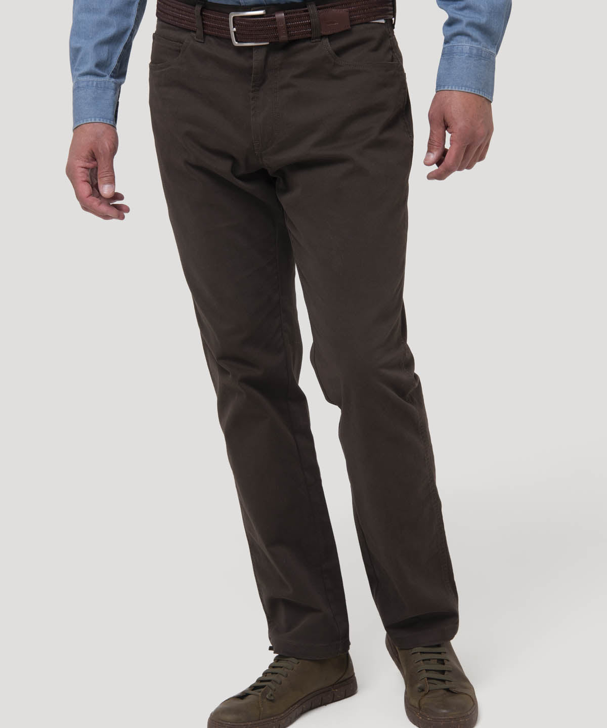 Pantalón Algodón Hombre Five Café Rockford
