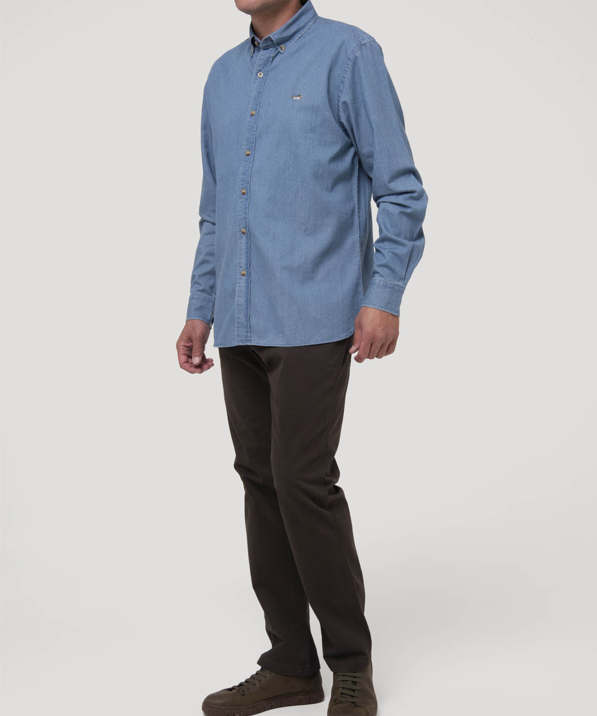 Pantalón Algodón Hombre Five Café Rockford