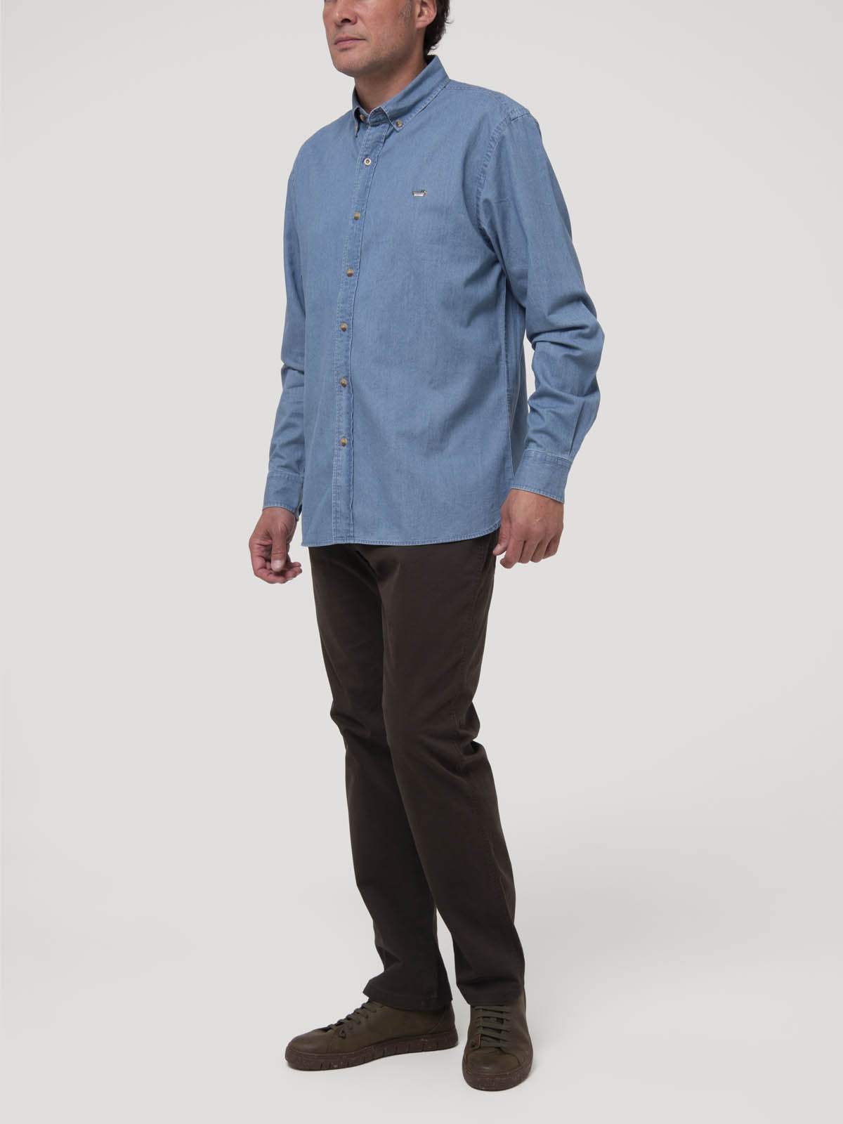 Pantalón Algodón Hombre Five Café Rockford