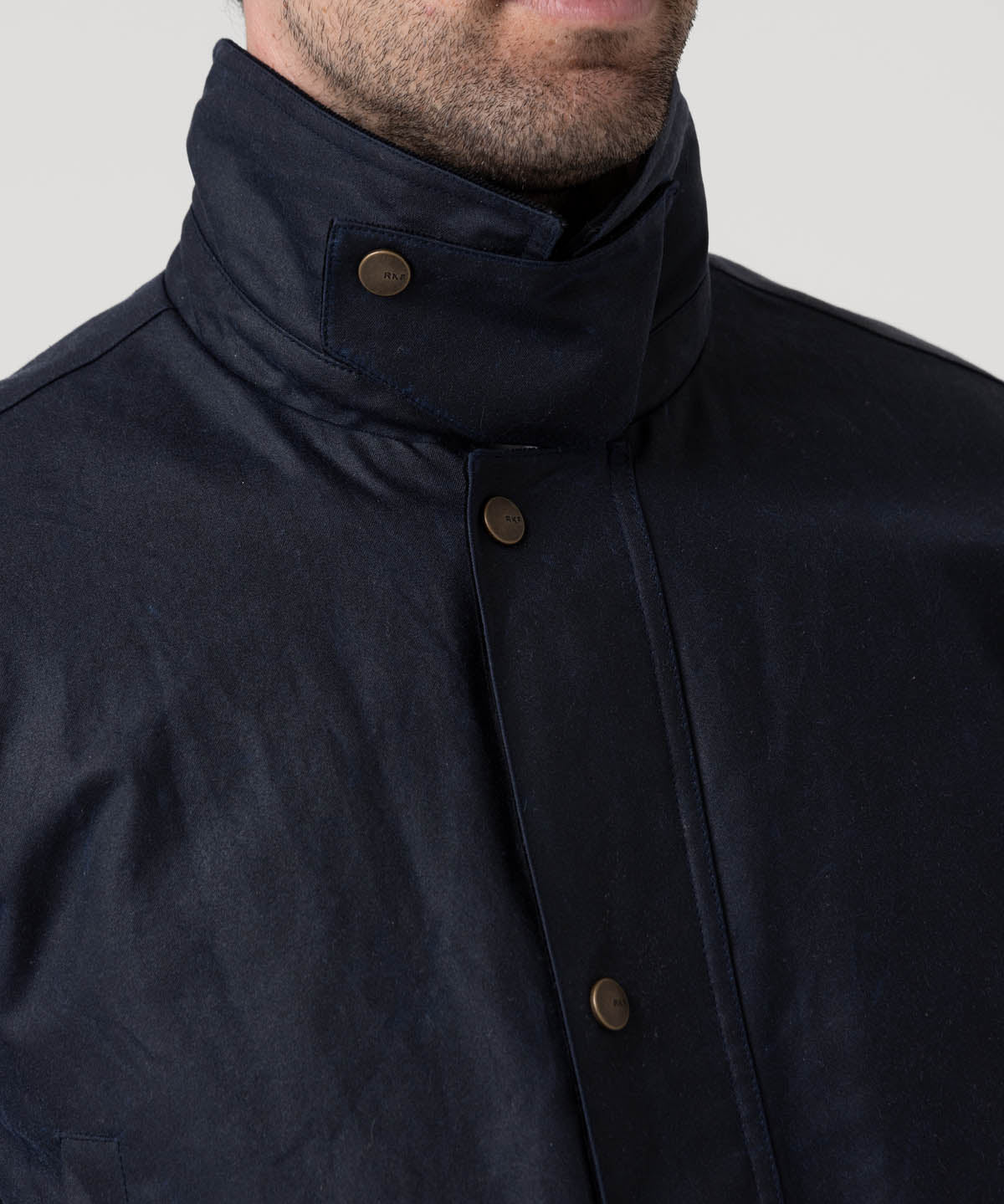 Chaqueta Algodón Hombre Wax Azul Rockford
