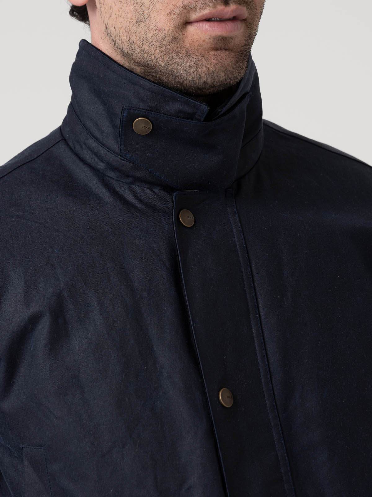 Chaqueta Algodón Hombre Wax Azul Rockford