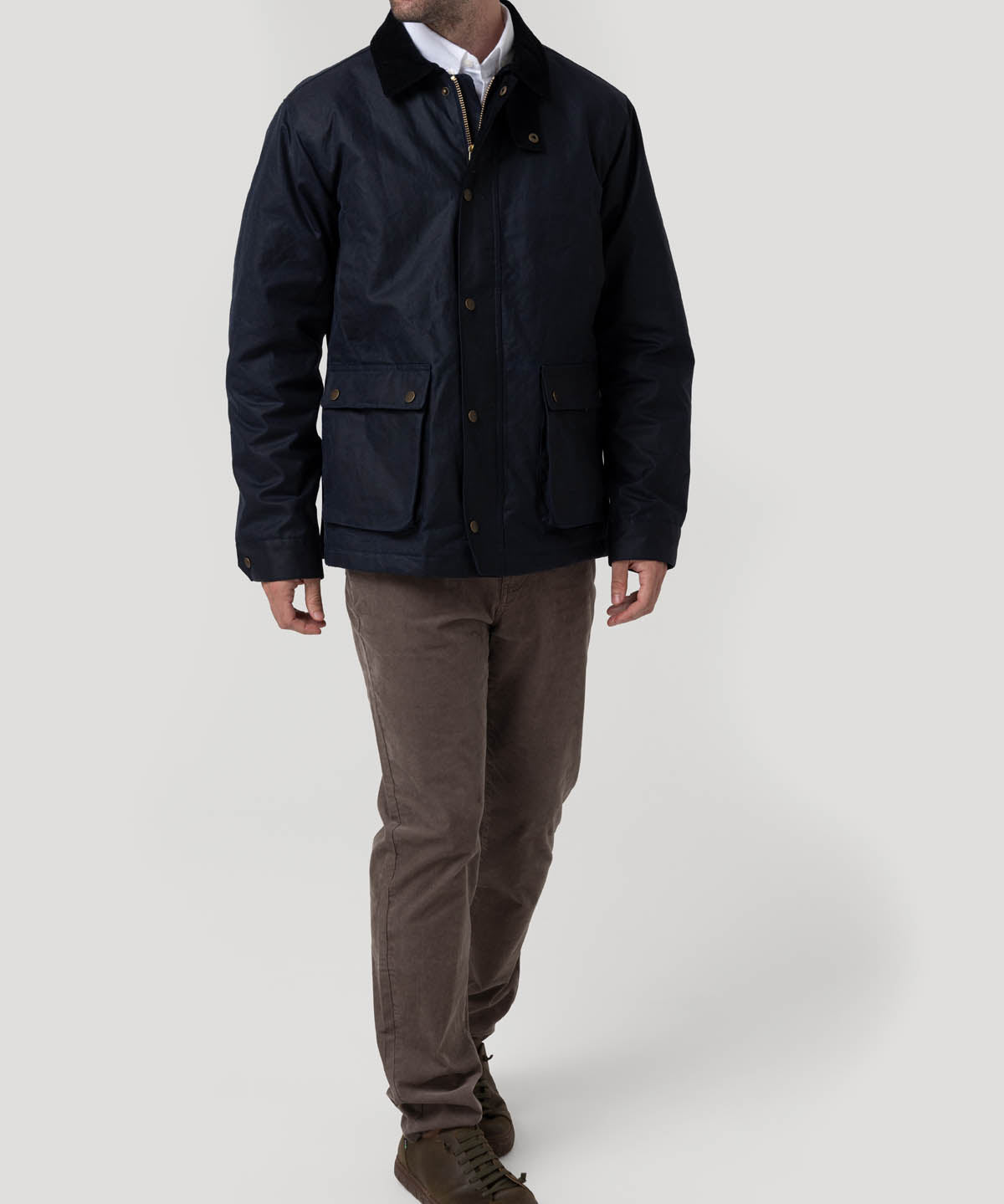 Chaqueta Algodón Hombre Wax Azul Rockford