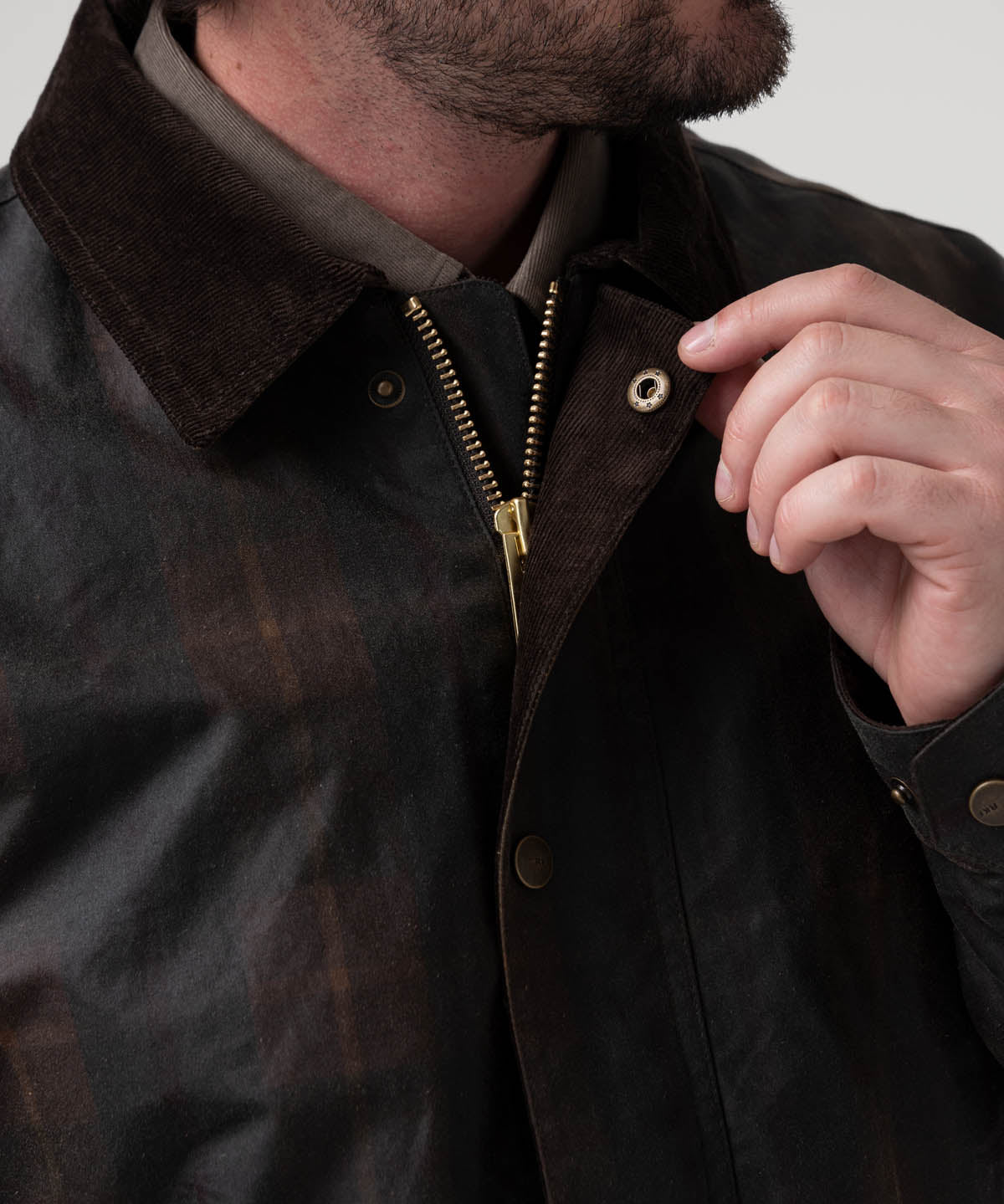 Chaqueta Algodón Hombre Tartanwax Café Rockford