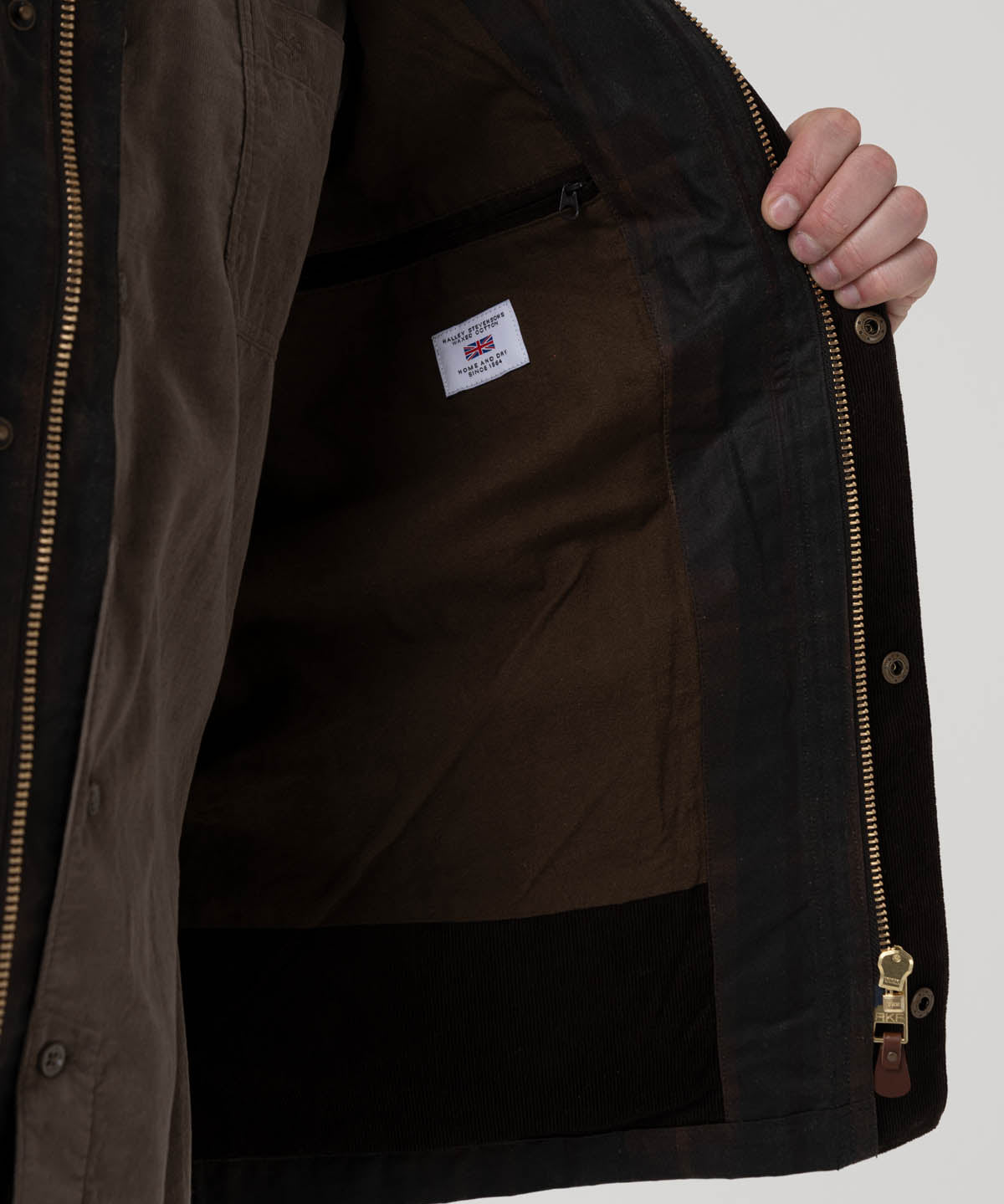Chaqueta Algodón Hombre Tartanwax Café Rockford