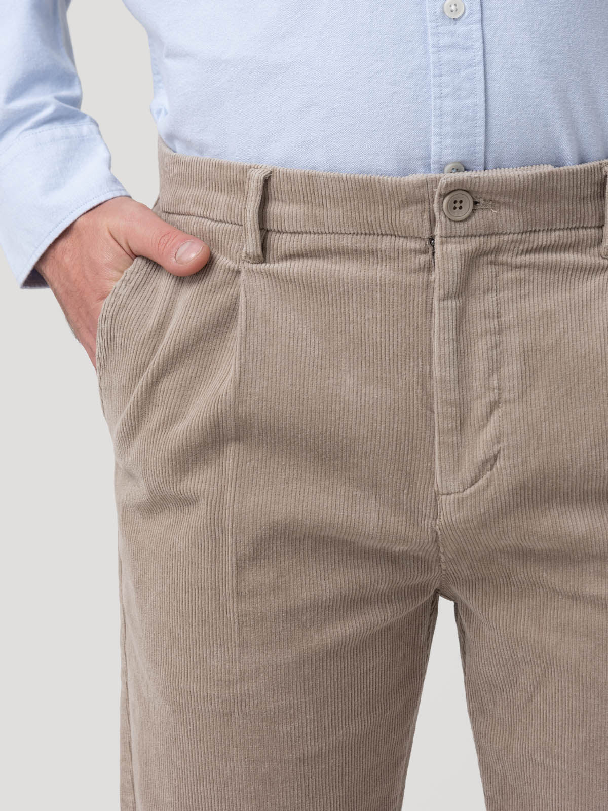 Pantalón Algodón Hombre Ribh Beige Rockford