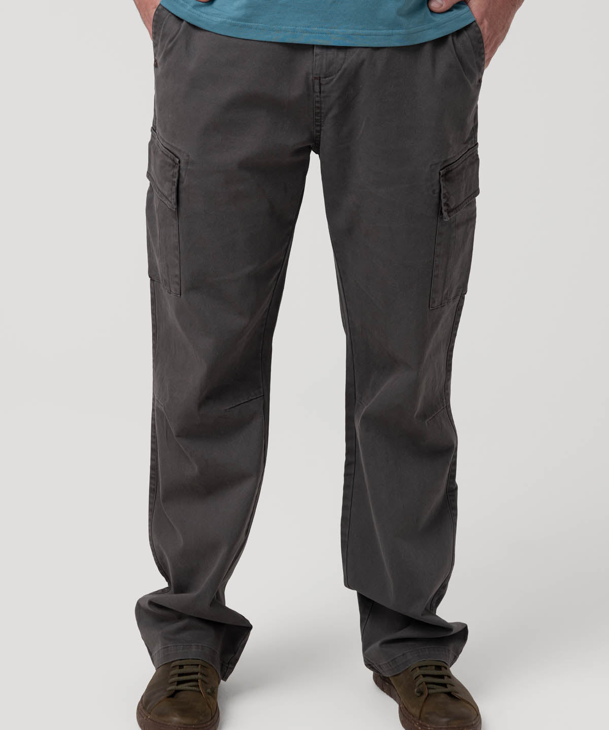 Pantalón Algodón Hombre Pipo Gris Rockford