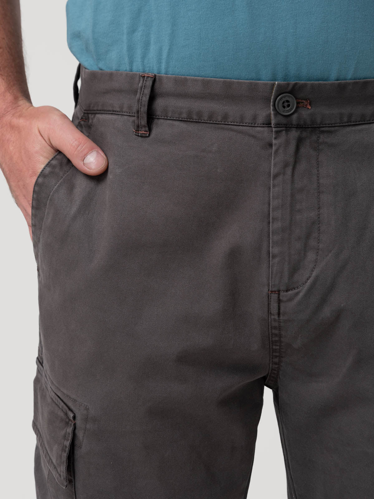 Pantalón Algodón Hombre Pipo Gris Rockford