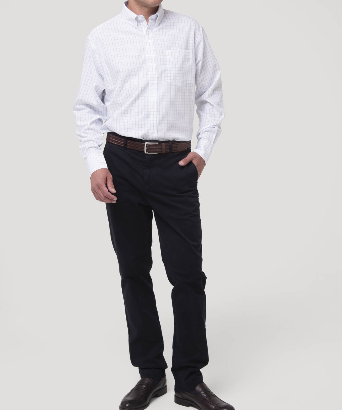 Camisa Algodón Hombre WF PB Azul Rockford