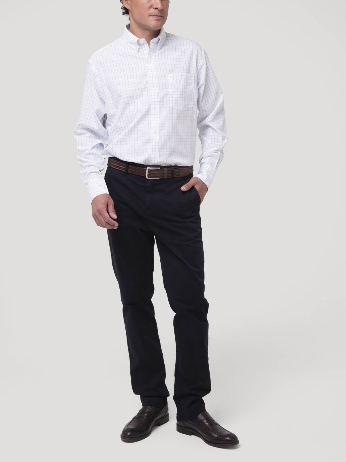 Camisa Algodón Hombre WF PB Azul Rockford
