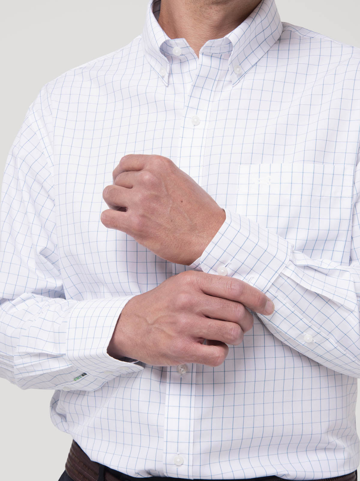 Camisa Algodón Hombre WF PB Azul Rockford