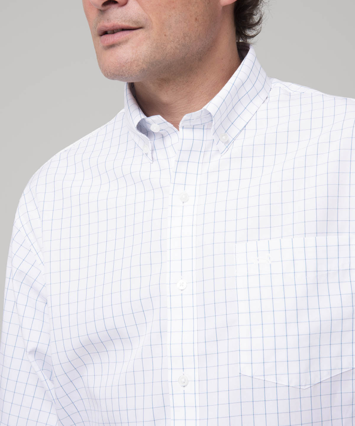 Camisa Algodón Hombre WF PB Azul Rockford