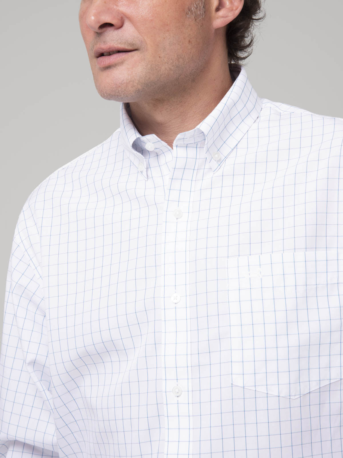 Camisa Algodón Hombre WF PB Azul Rockford