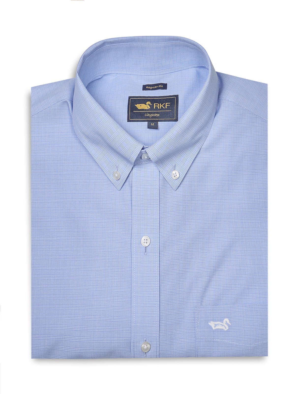 Camisa Algodón Hombre WF PB Azul Rockford