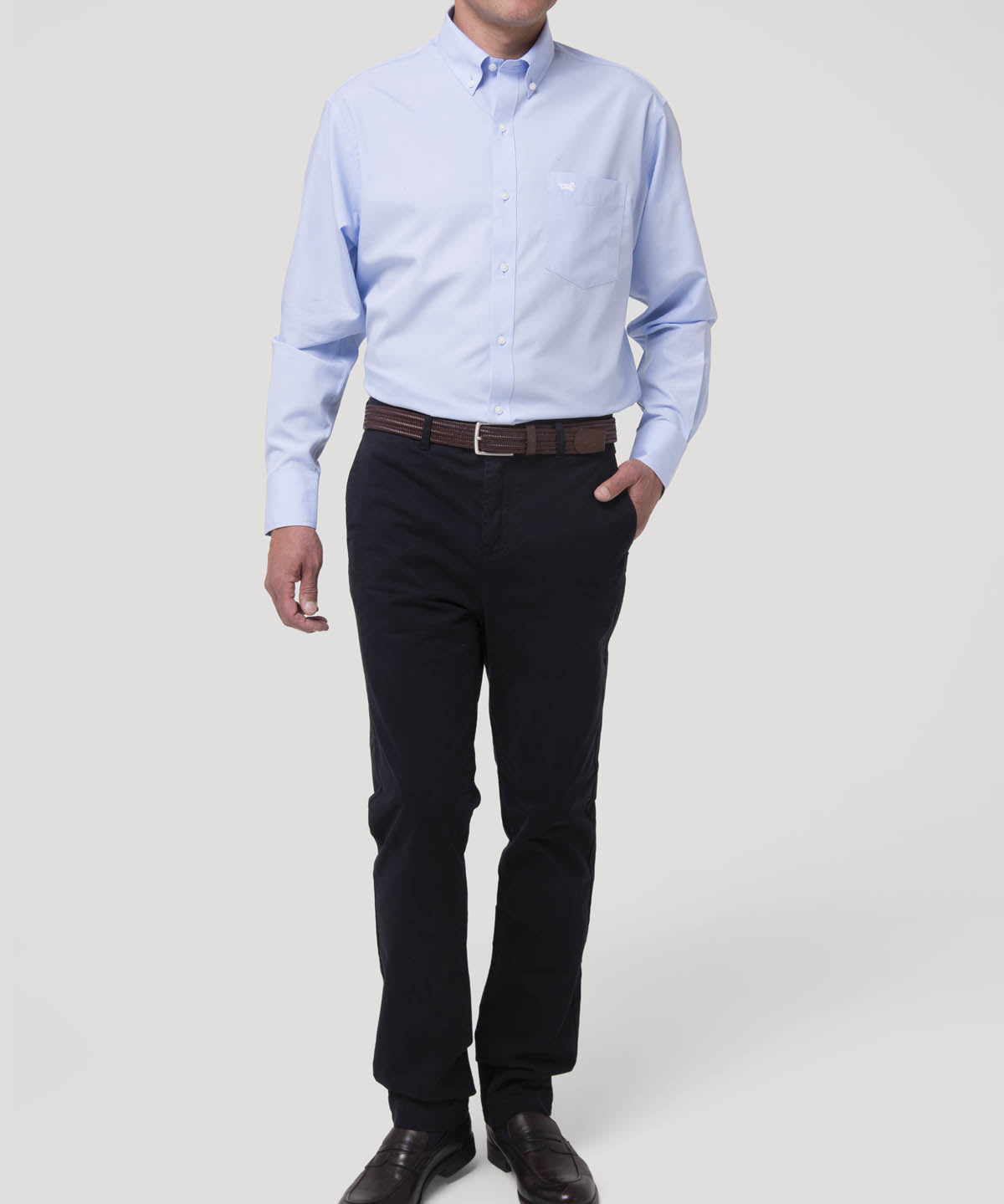 Camisa Algodón Hombre WF PB Azul Rockford