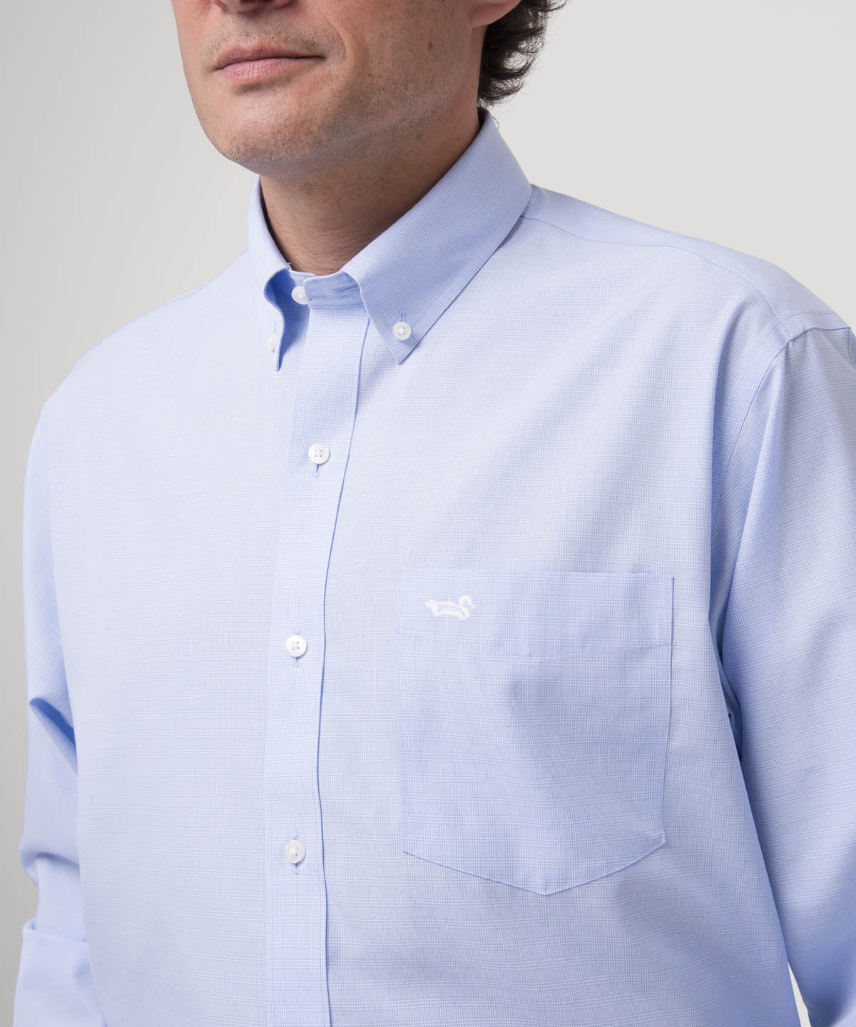 Camisa Algodón Hombre WF PB Azul Rockford