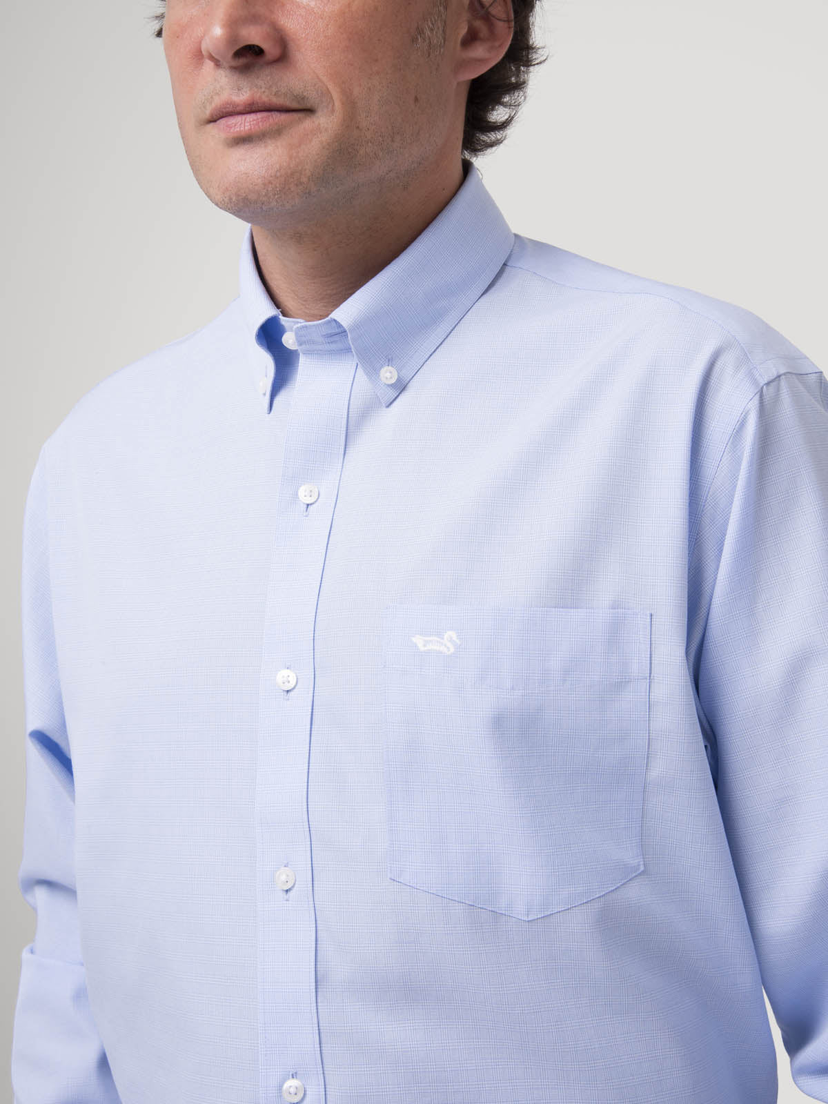 Camisa Algodón Hombre WF PB Azul Rockford