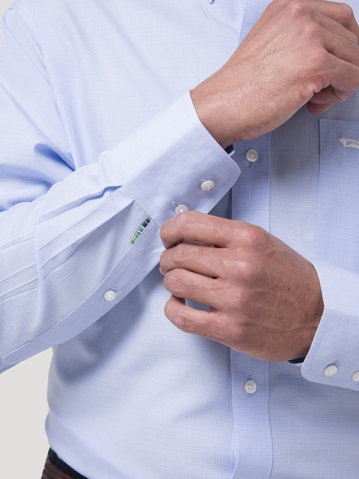 Camisa Algodón Hombre WF PB Azul Rockford