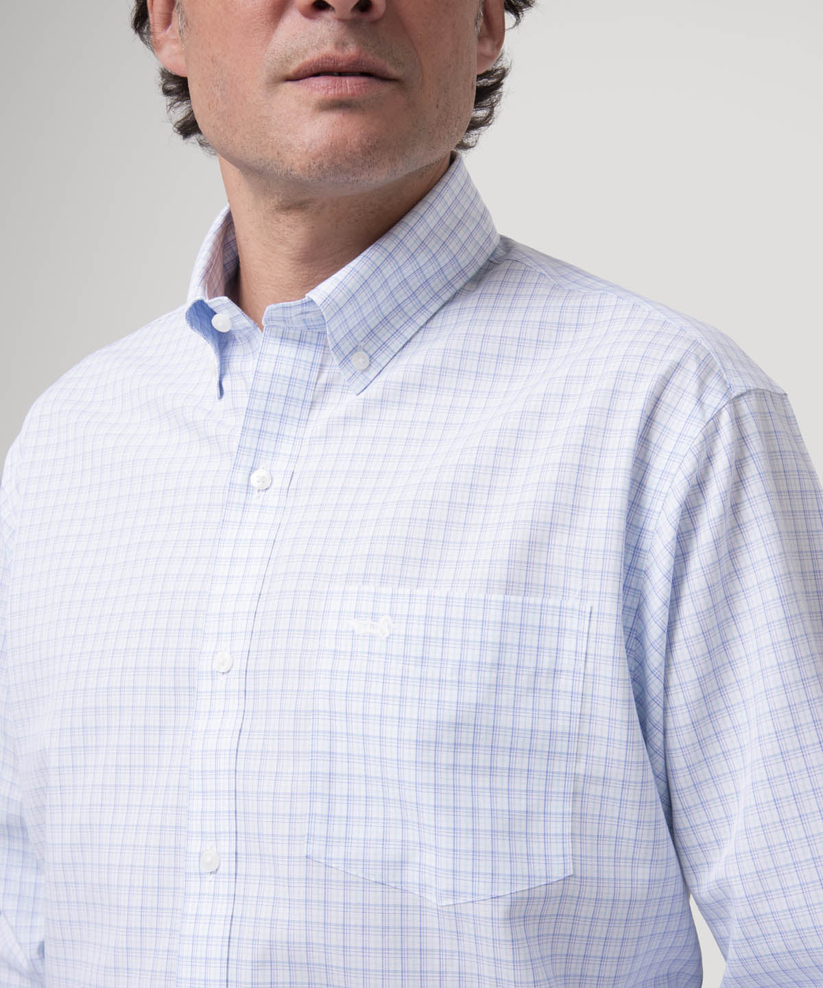 Camisa Algodón Hombre WF PB Café Rockford