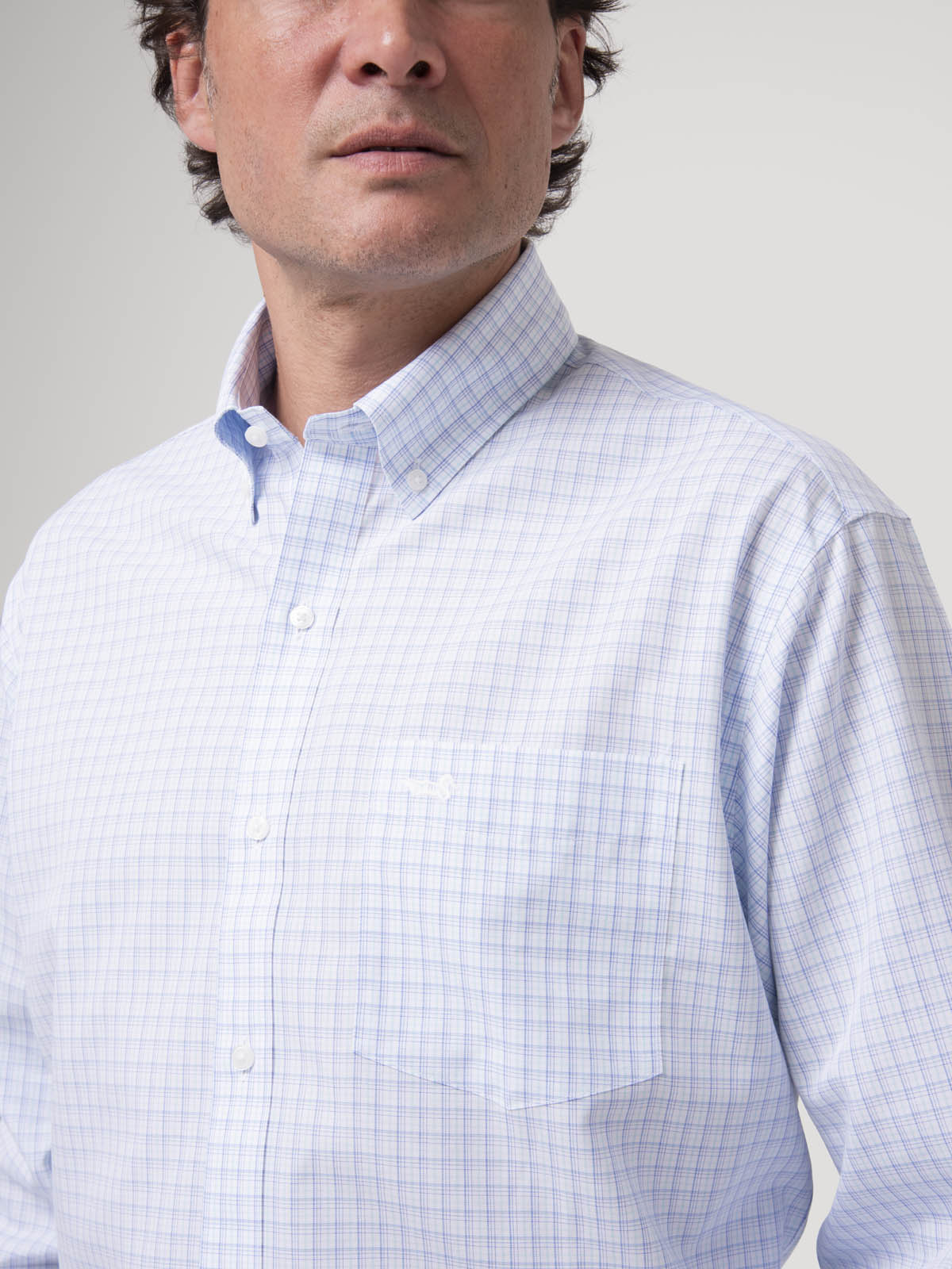 Camisa Algodón Hombre WF PB Café Rockford