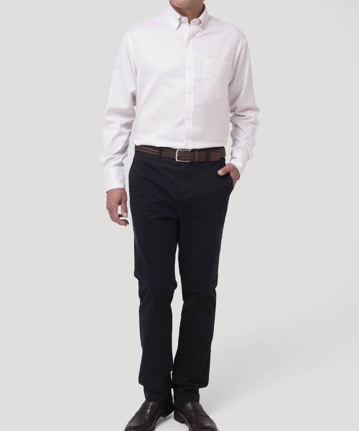 Camisa Algodón Hombre WF PB Azul Rockford