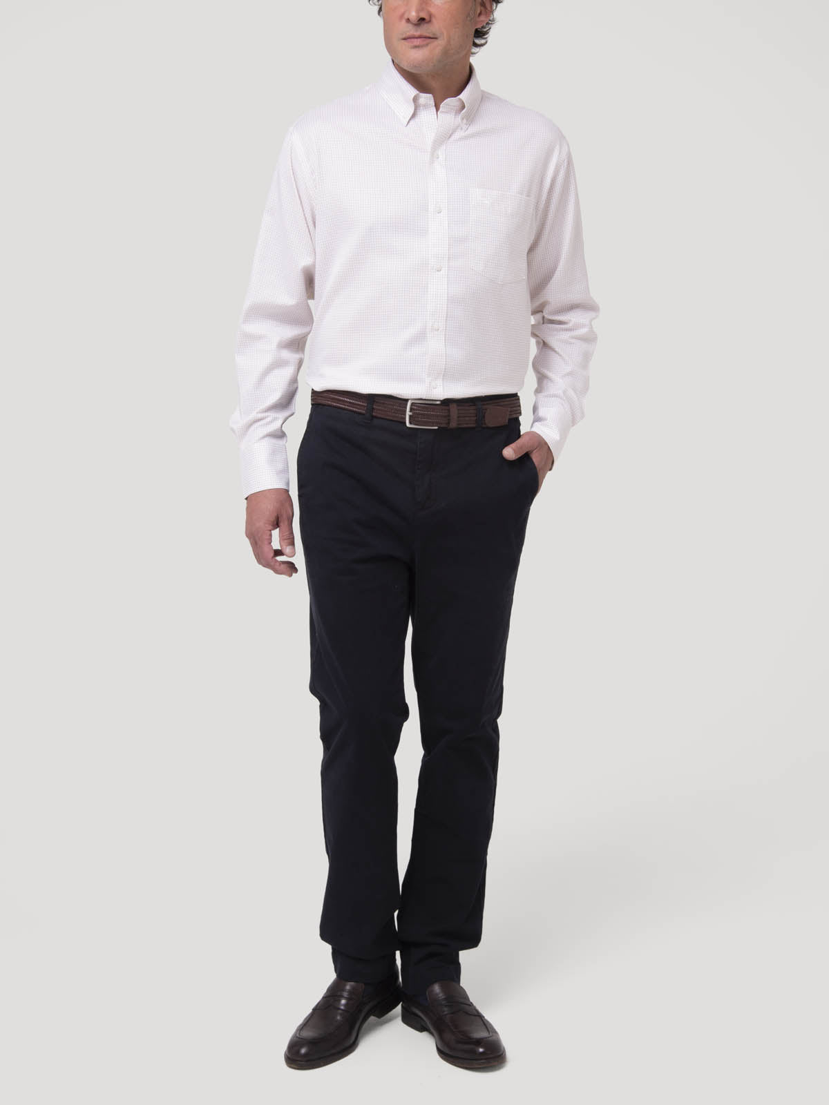 Camisa Algodón Hombre WF PB Azul Rockford