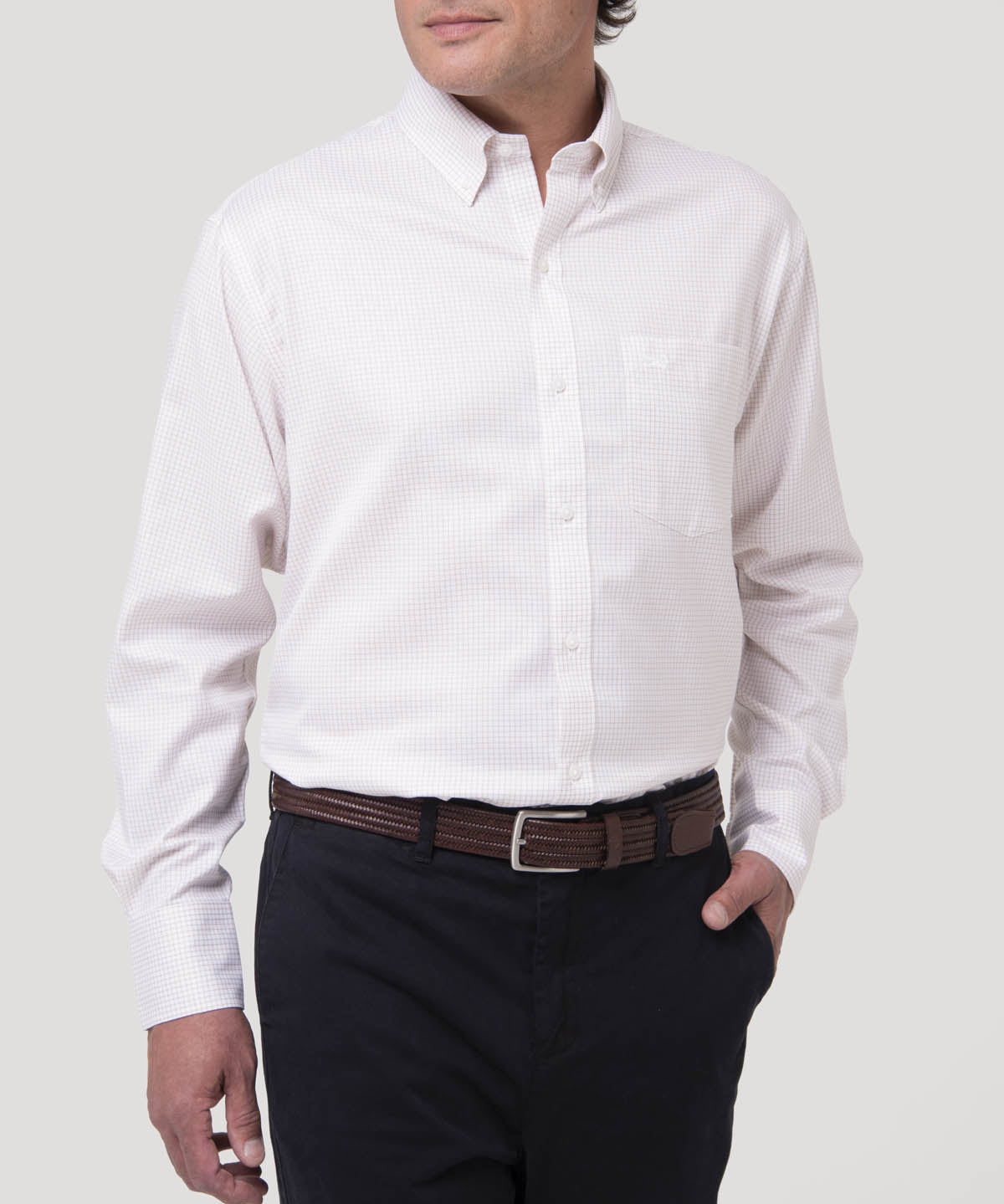 Camisa Algodón Hombre WF PB Azul Rockford