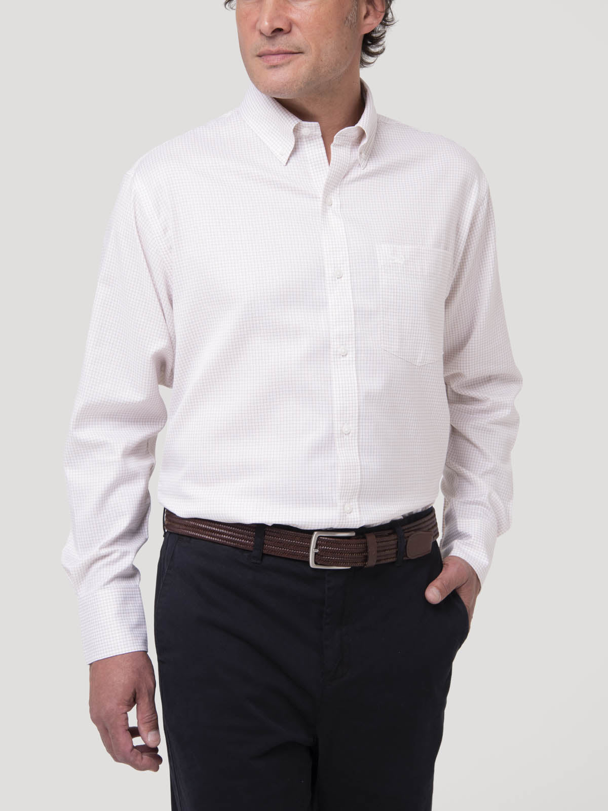 Camisa Algodón Hombre WF PB Azul Rockford
