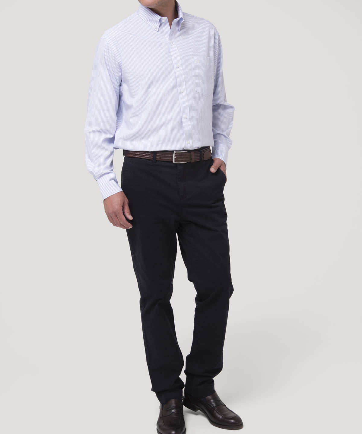 Camisa Algodón Hombre WF PB Café Rockford