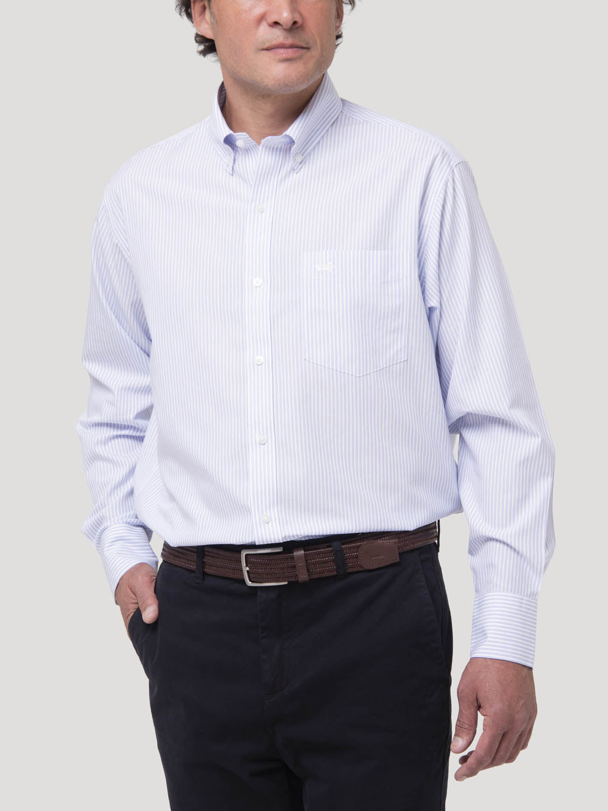 Camisa Algodón Hombre WF PB Café Rockford