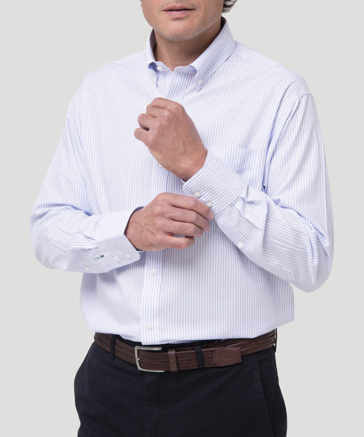 Camisa Algodón Hombre WF PB Café Rockford