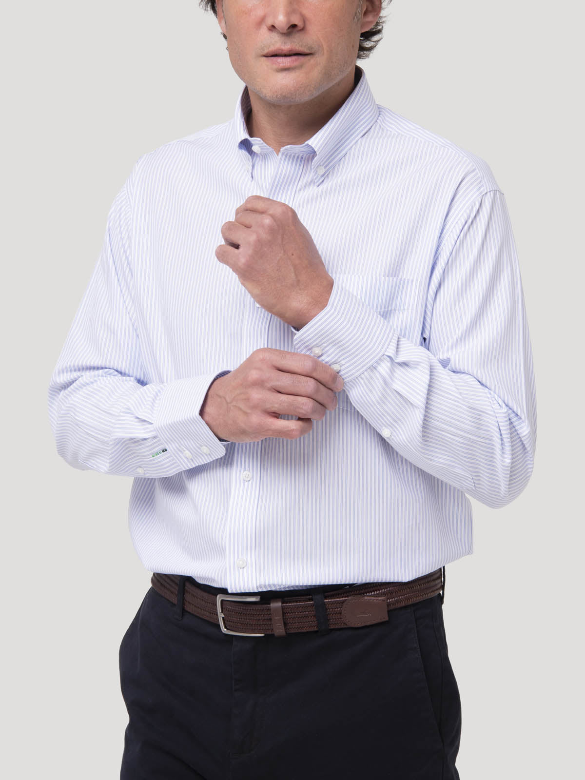 Camisa Algodón Hombre WF PB Café Rockford