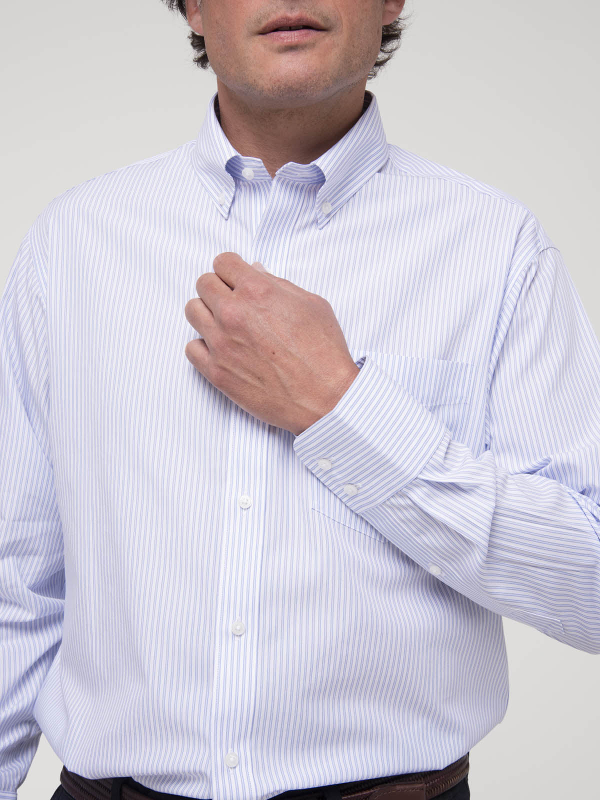 Camisa Algodón Hombre WF PB Café Rockford