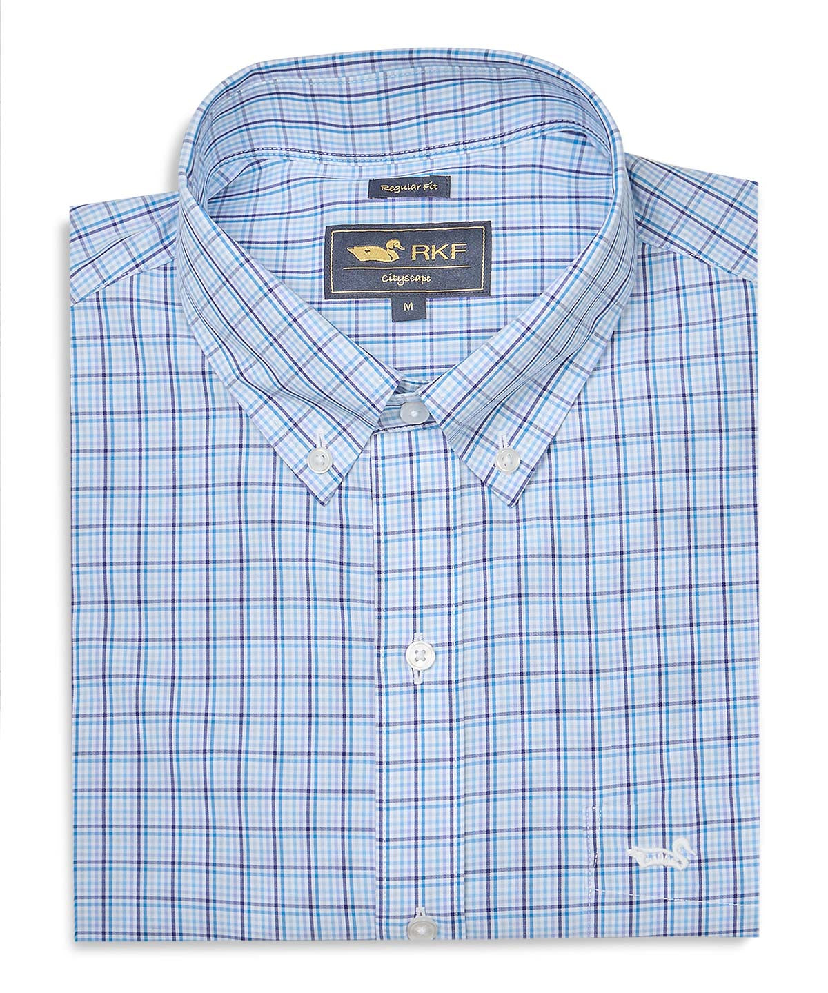 Camisa Algodón Hombre WF PB Azul Rockford