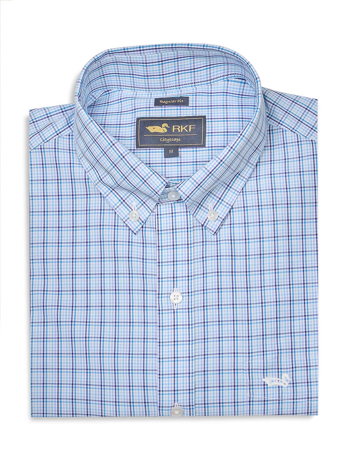Camisa Algodón Hombre WF PB Azul Rockford